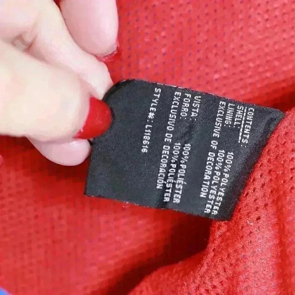 Boys London Fog Size 18m Blue/grey lined windbreaker w/hood, reflective stripes - Picture 7 of 9